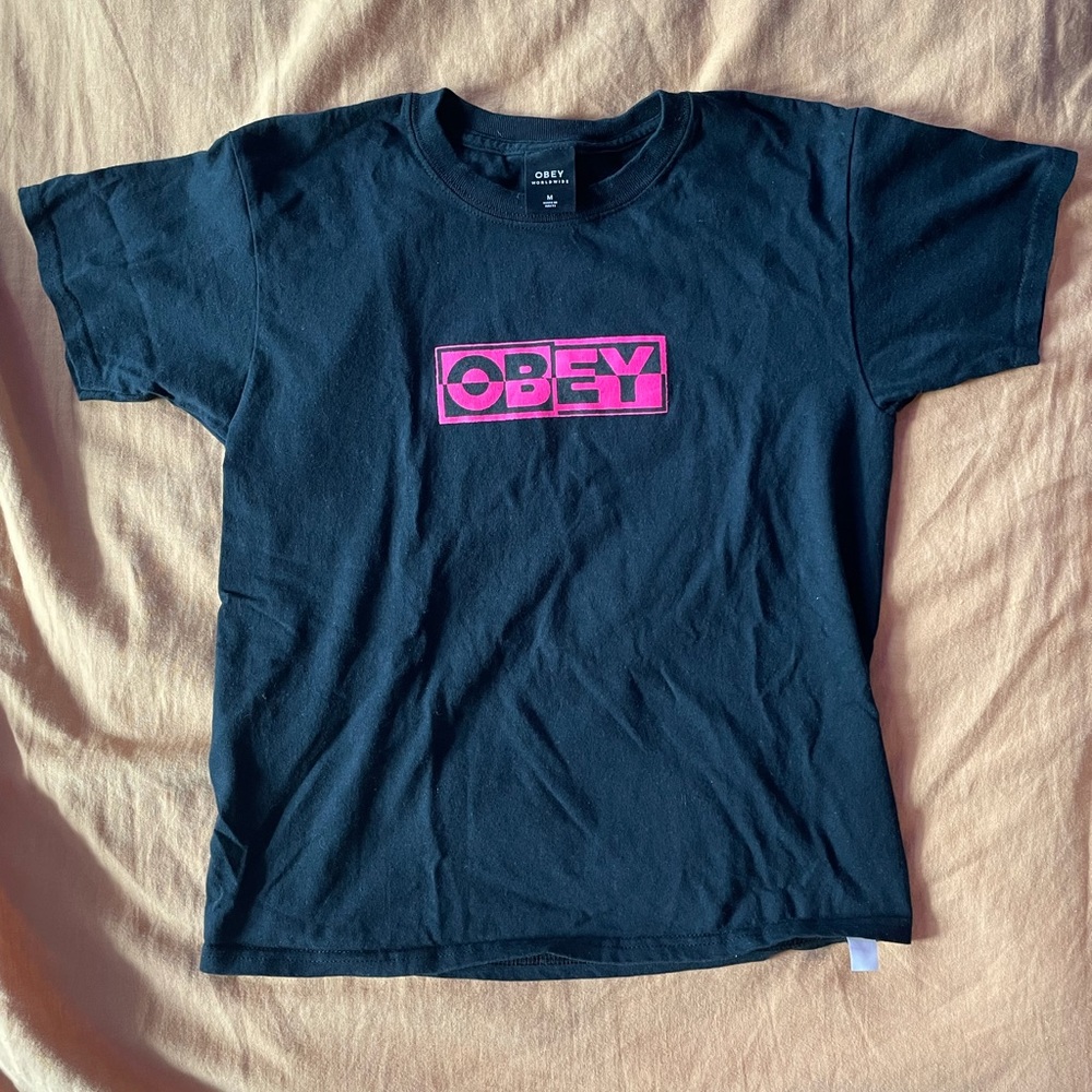 Obey Hot Pink Graphic baby tee